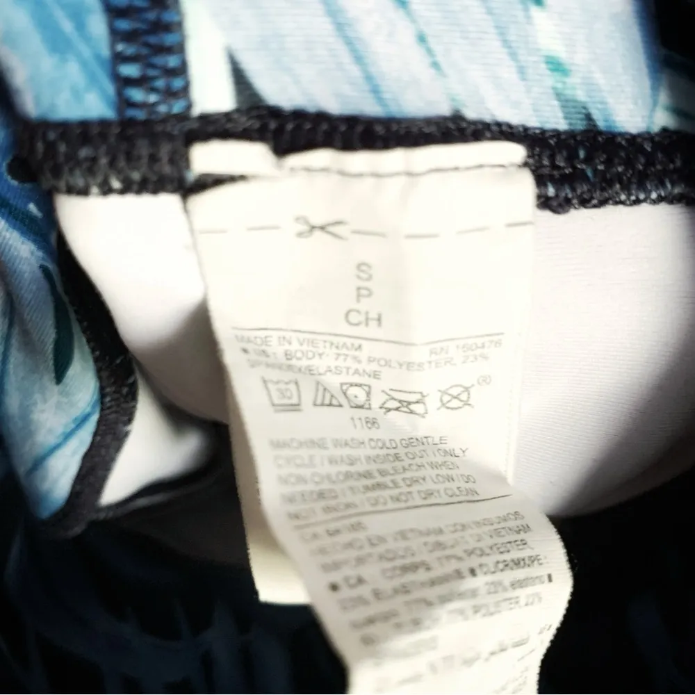 Old Navy  Active Elevate Palm Printed Navy Leggings S - Image 3