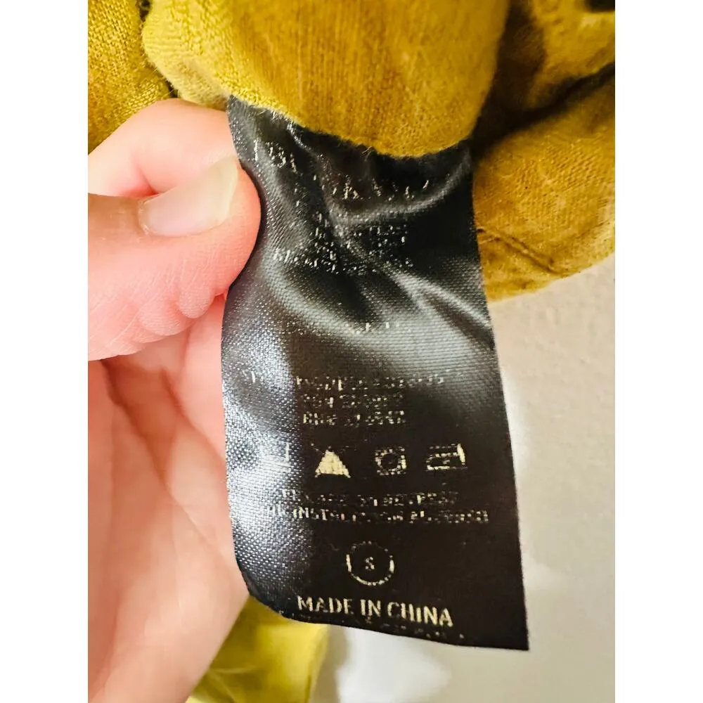 BLANKNYC Moss Green 100% Linen Cap Sleeve Collared Front Button Jumpsuit Size S - Image 12