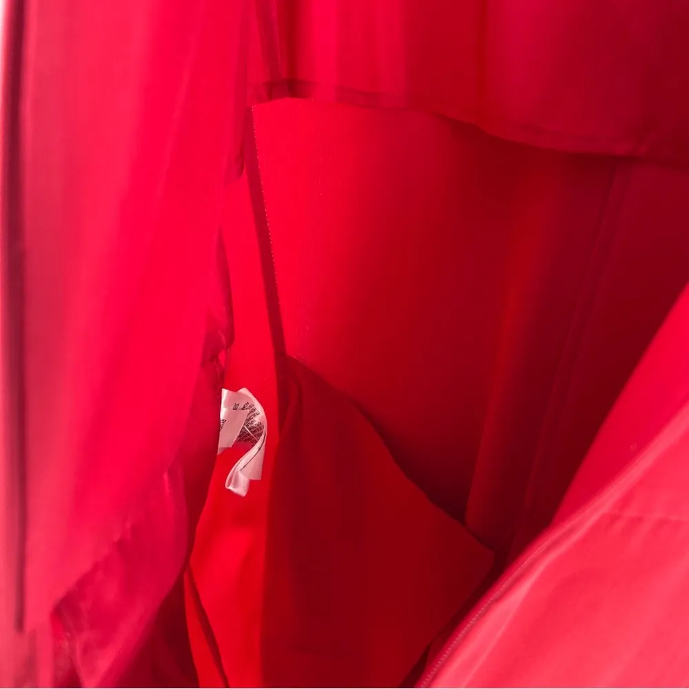 Tibi Silk Coral V Neck Sleeveless Cropped Straight Leg Jumpsuit‎ - Image 15