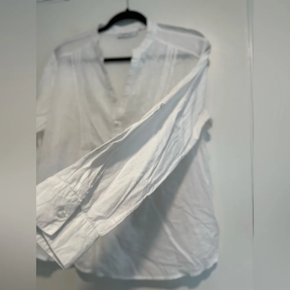 Tantrums Women White Tunic Gauze embroidery. Cottagecore Peasant Blouse - Image 8