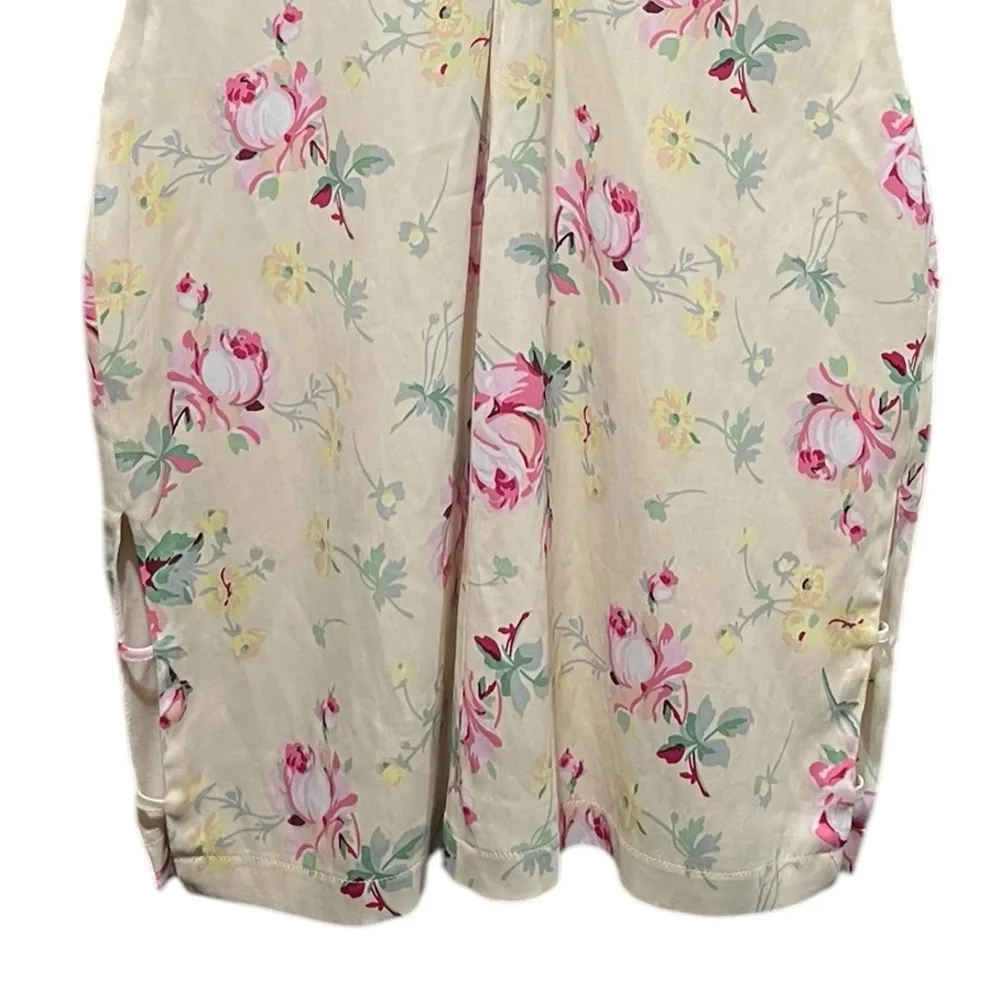 ZARA NWT Floral Print Satin Effect Dress Cut-Out Details Size Medium - Image 15