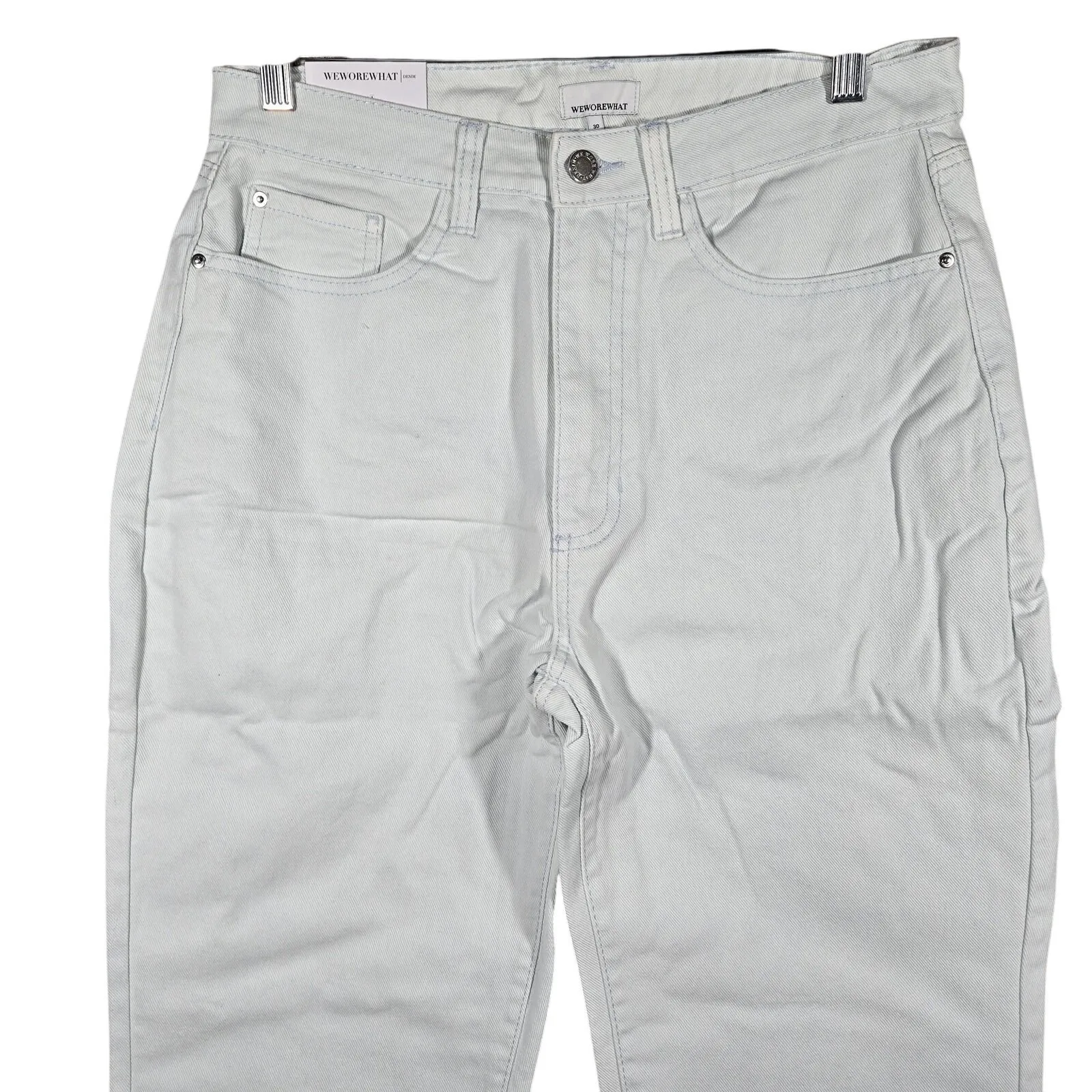 WEWOREWHAT Kick Flare Jeans Size 30 Stretch Denim Super Bleached - Image 3
