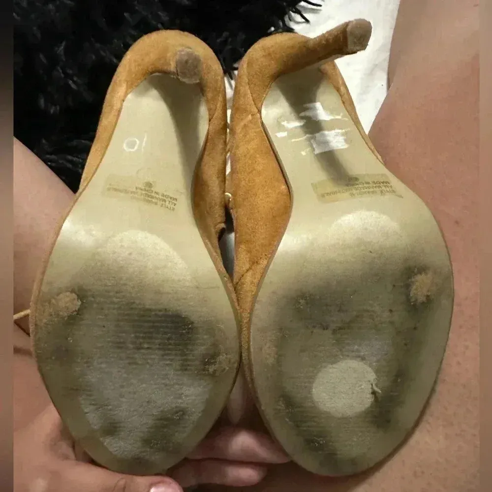 Women high‎ heel shoes Tan Size 6.5 - Image 7