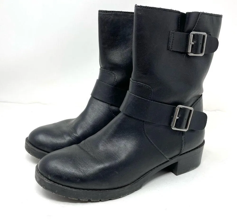 . “Gianara” black moto boots, size 6.5 - Image 5