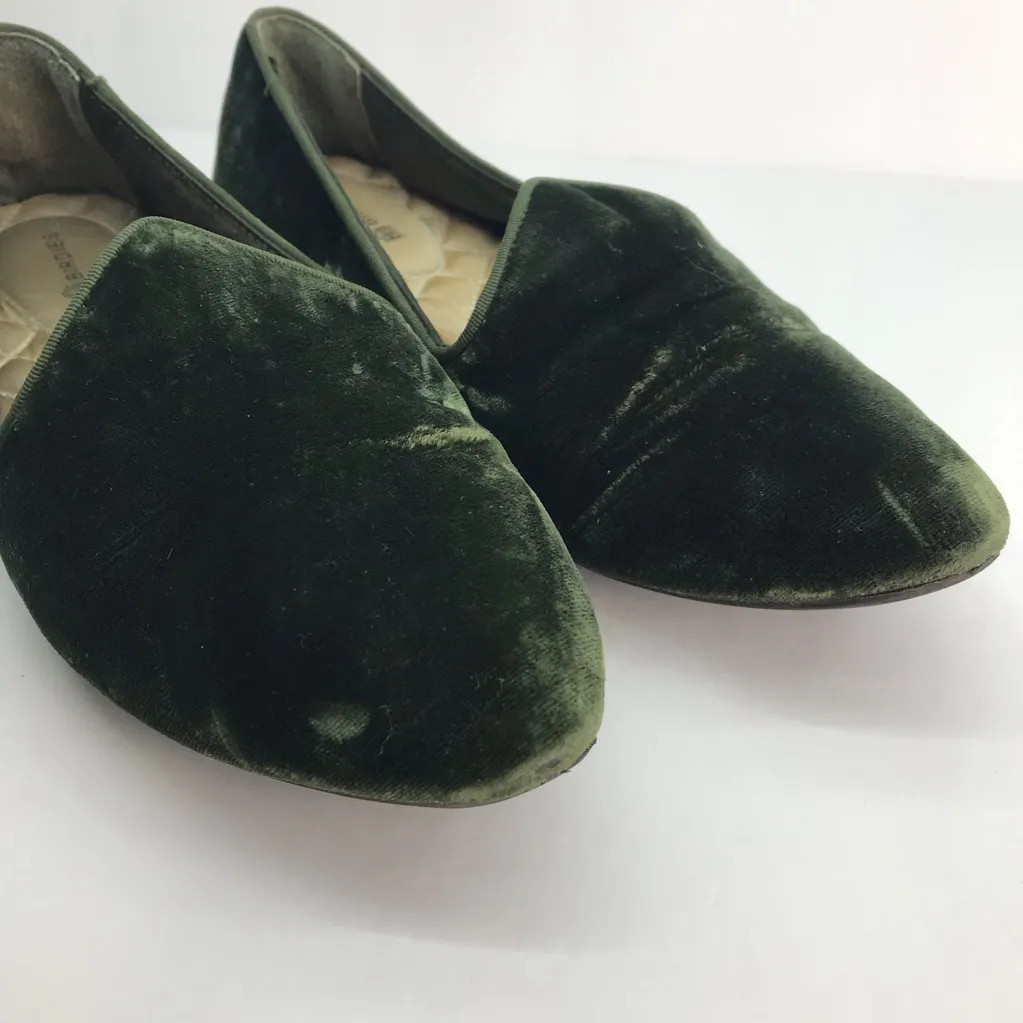 Birdies Women's The Heron Green Plush Velvet Loafers Flats Shoes Size 6 - Image 5