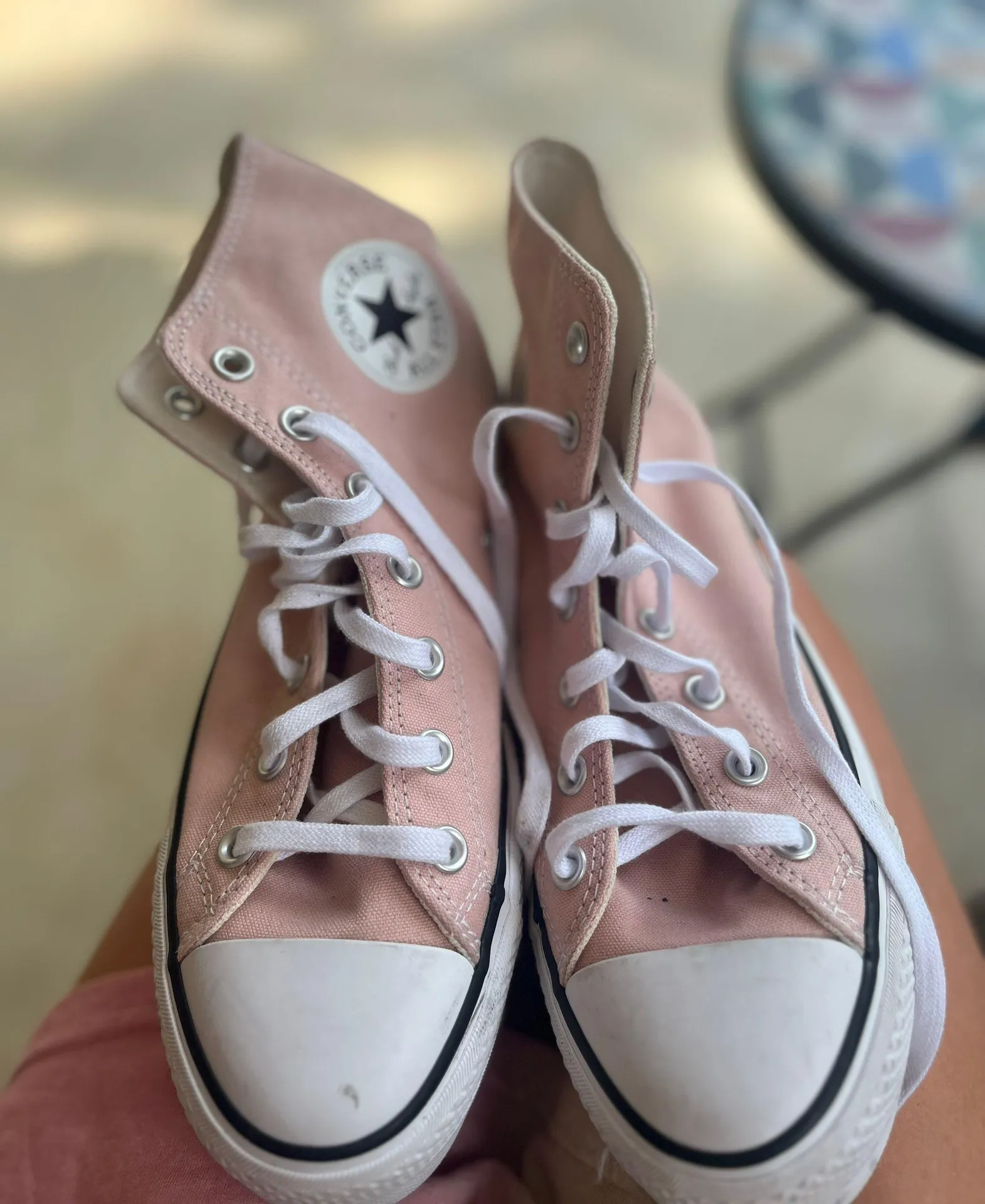 Converse Light Pink Platform High Top - Image 4