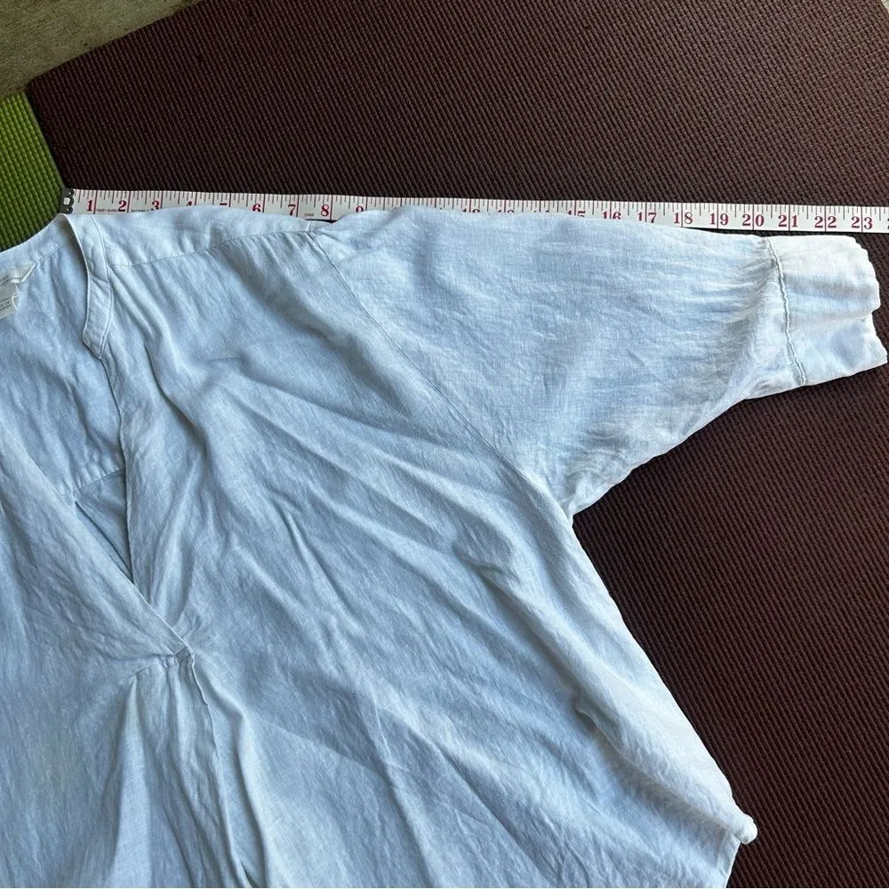 H&M White Linen Blend Top/ peasant top - Image 6