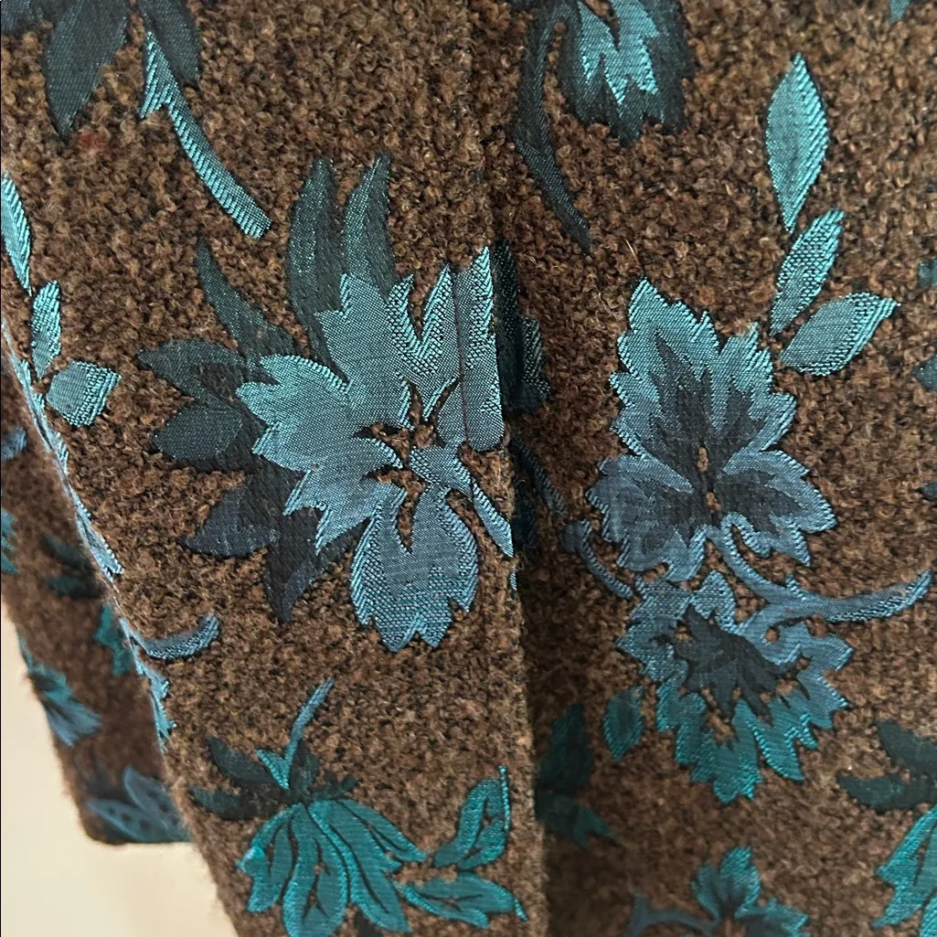 Juliana Colleziana Blue/Brown Patterned Coat sz 4 Brown - Image 7