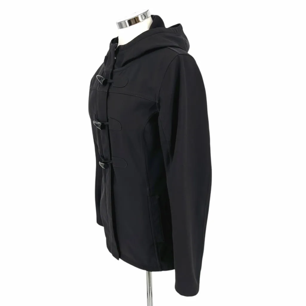 Lucy Hooded Toggle Jacket Fleece Lined Black Size Medium - Image 5