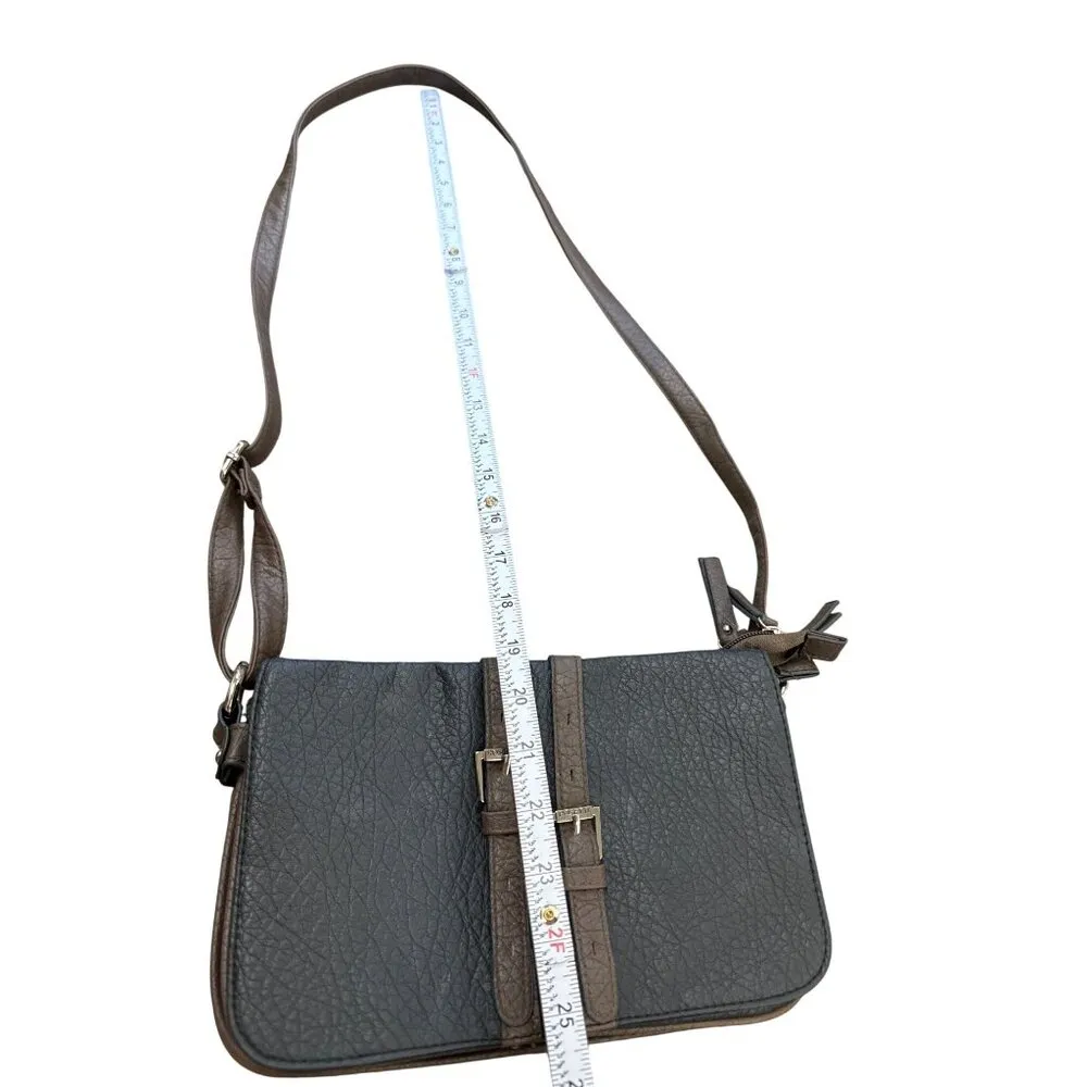 Rosetti Womens Brown Leather Crossbody Bag purse With Adjustable Strap SKU 6882 - Image 2