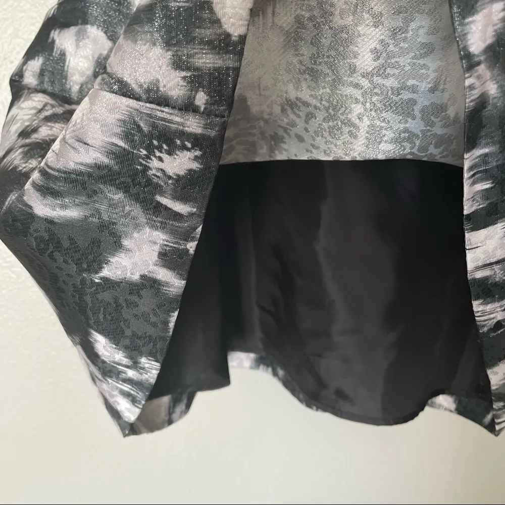 NWT Talbots Petites Metallic Floral Black/White Cocktail Fit & Flare Dress Sz 2P - Image 8