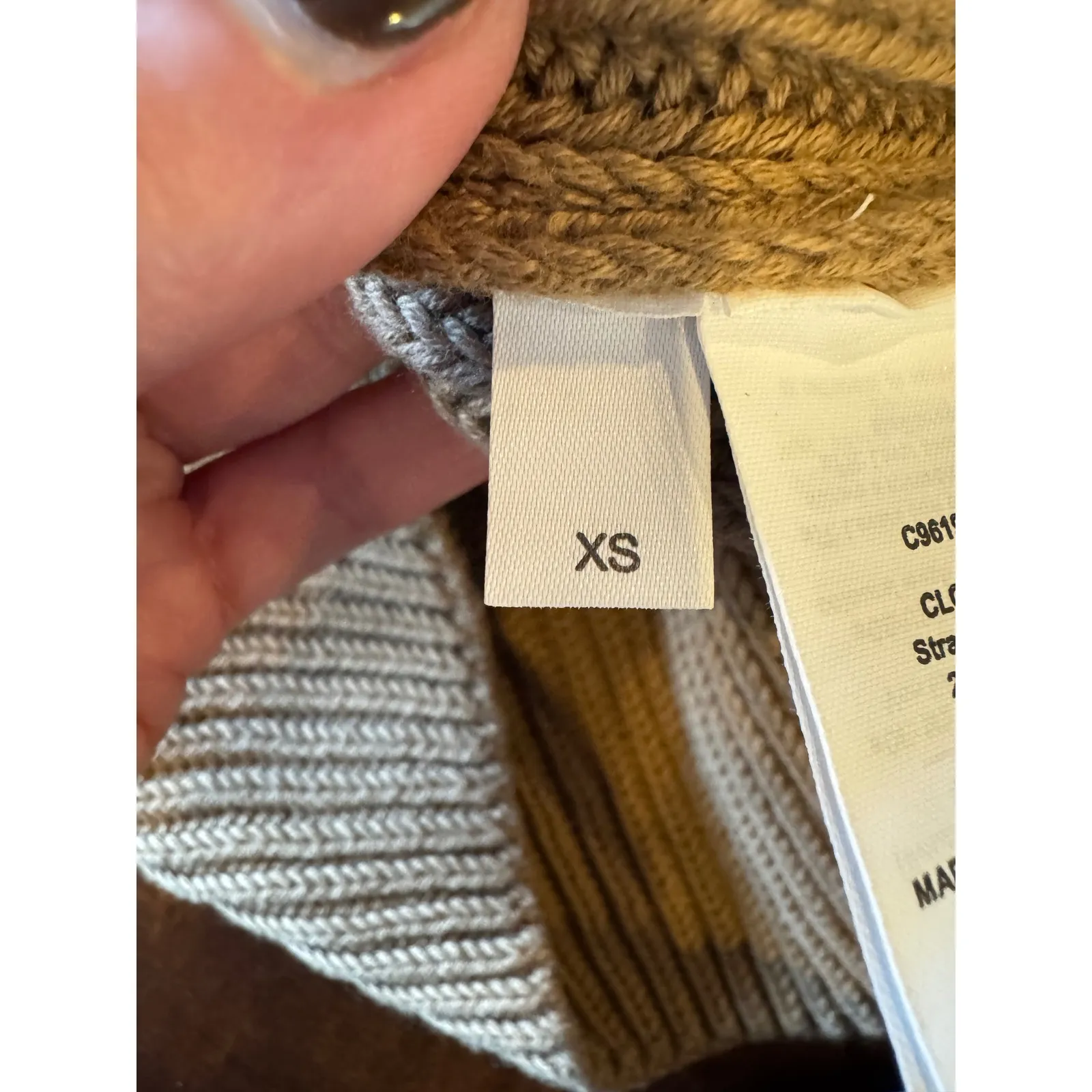 CLOSED Sweater Women XS Tan Nutmeg‎ Cotton Ribbed Knit Sleeveless Top Preppy Brown - Image 9