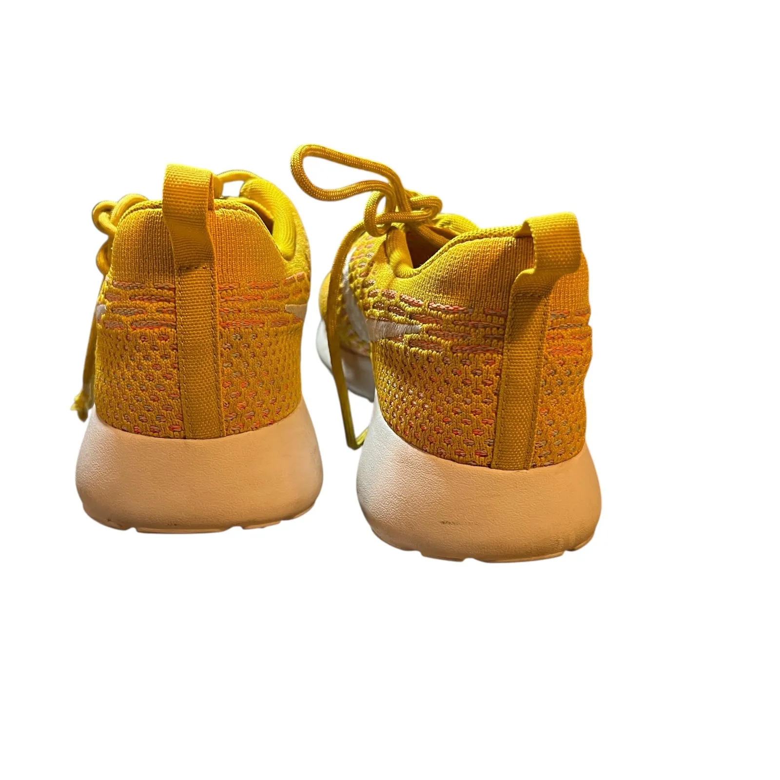 Nike Roshe FlyKnit Yellow Pink Running Athletic Sneakers Shoes Womens Size 9.5 - Image 5