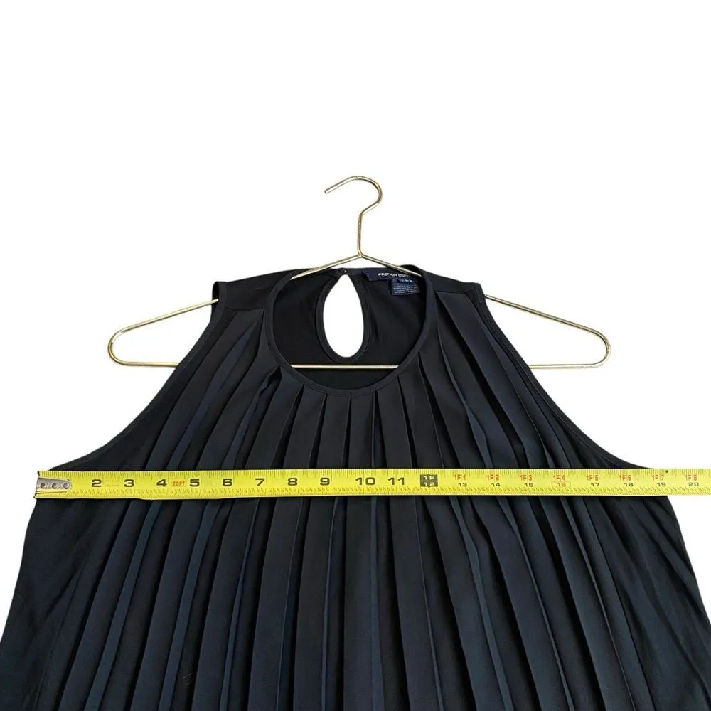 French Connection Women’s 0 Accordion Pleat Cocktail Dress Black LBD Knee Length - Image 10