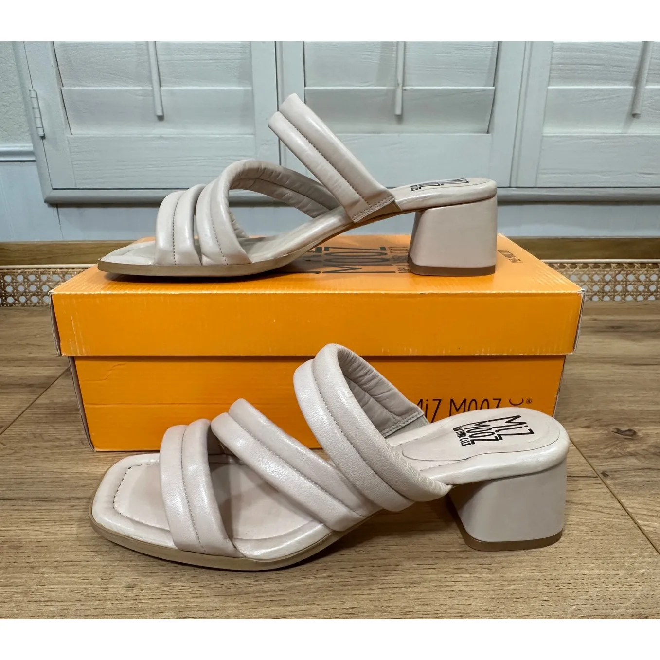 Miz Mooz NYC Oceana Heels Sandals Cream Leather Size 9/9.5 US 40 EU NIB Wedding - Image 3