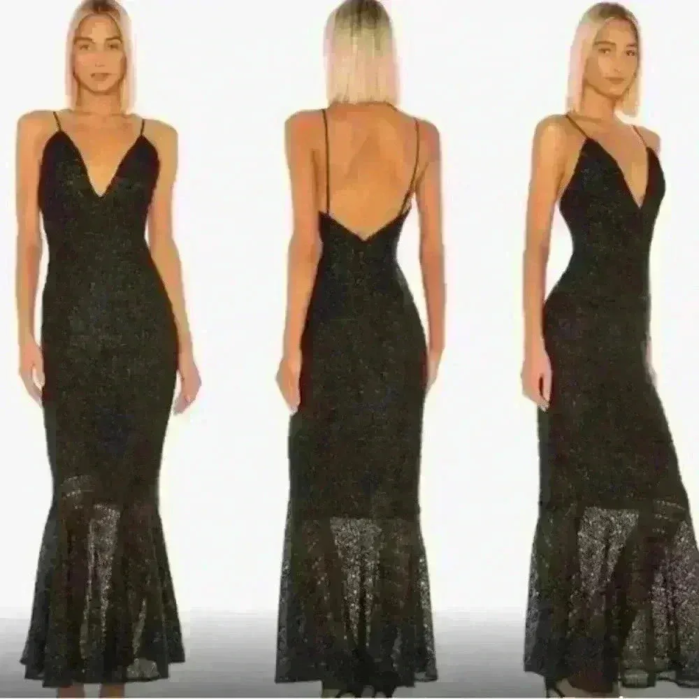House of Harlow Revolve Sansia Maxi Dress Black‎ NWT size S Black - Image 2