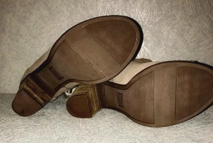 Toms Stucco Suede Perforated Majorca Peep Toe Booties - Image 8