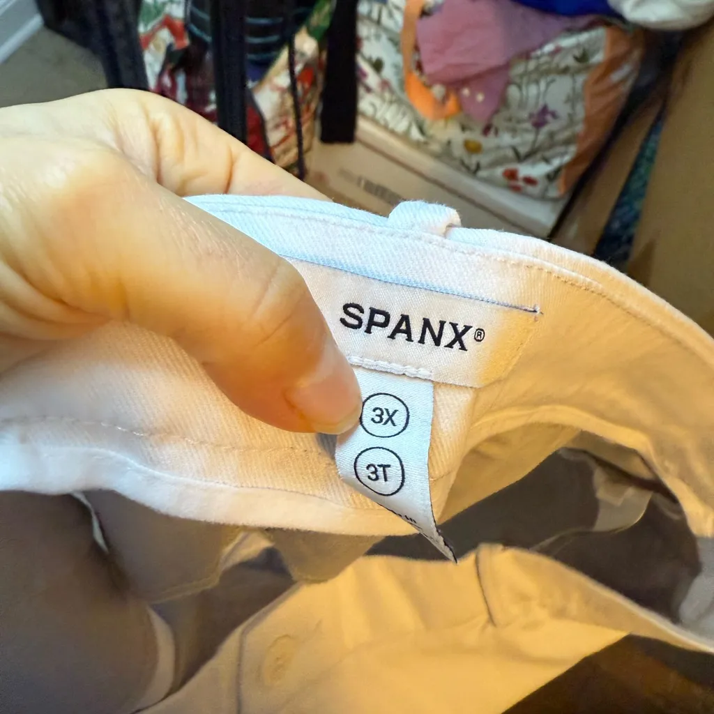 Spanx White Wide Leg Twill Stretch Pants - Image 5