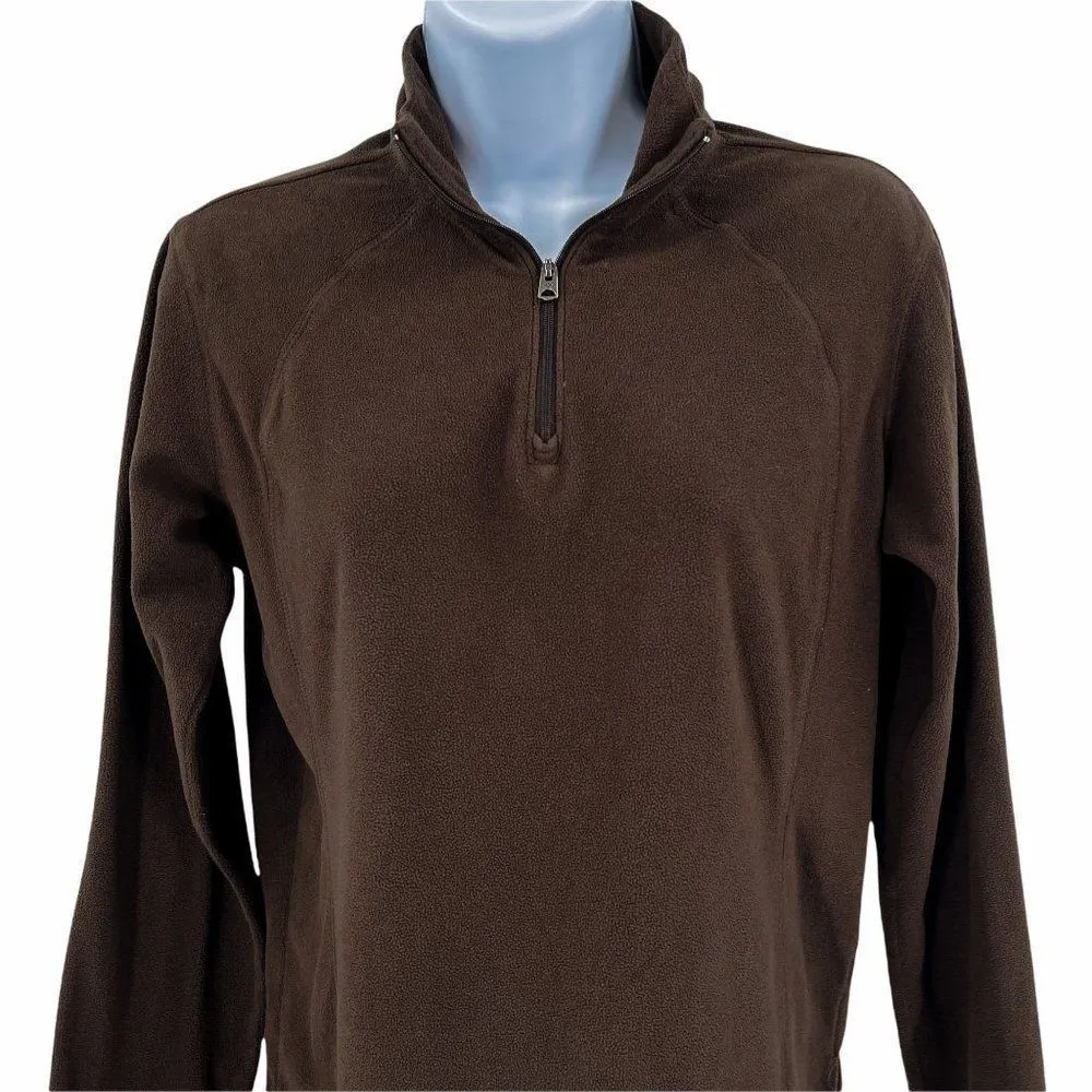 Columbia Brown Quarter Zip Long Sleeve Fleece Pullover Women's Size Small S - Image 26
