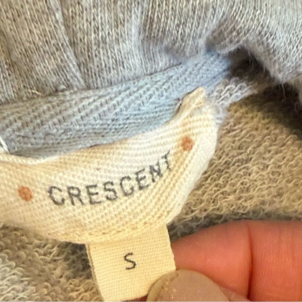 Crescent Gray Plaid Flannel Layered Hoodie Size Small - Image 5