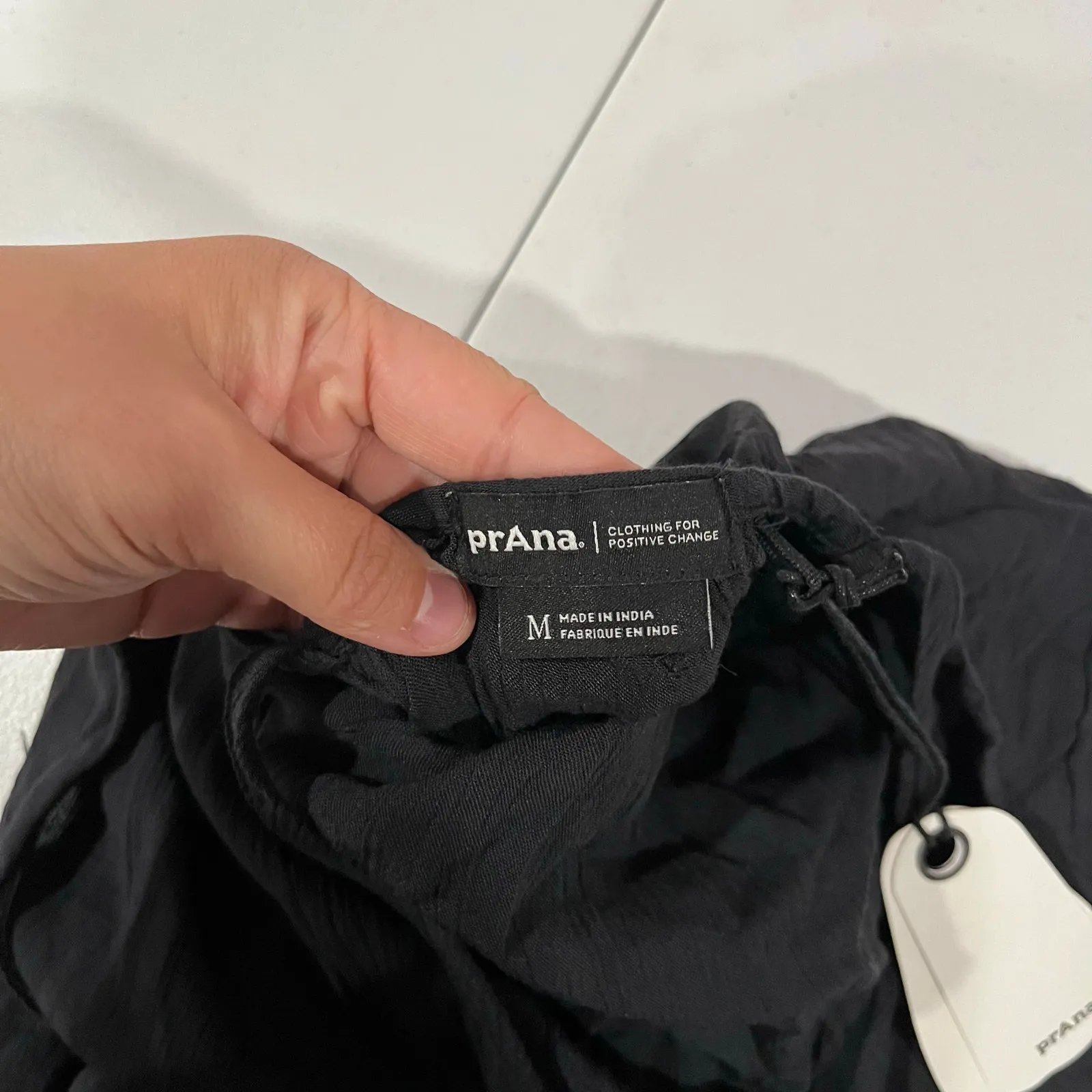 New! Prana Fernie Wide Leg Jumpsuit Black Modal Beach Flowy Womens Size Medium - Image 5