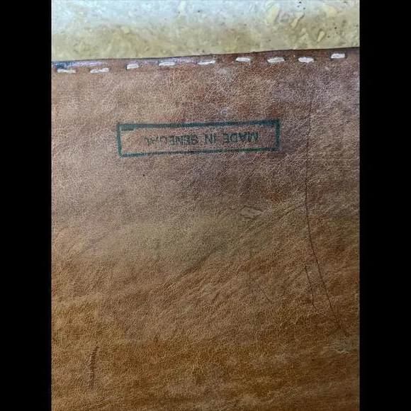 VTG Brown Python‎ Snake Skin Leather Envelope Clutch Handbag Purse - Image 5