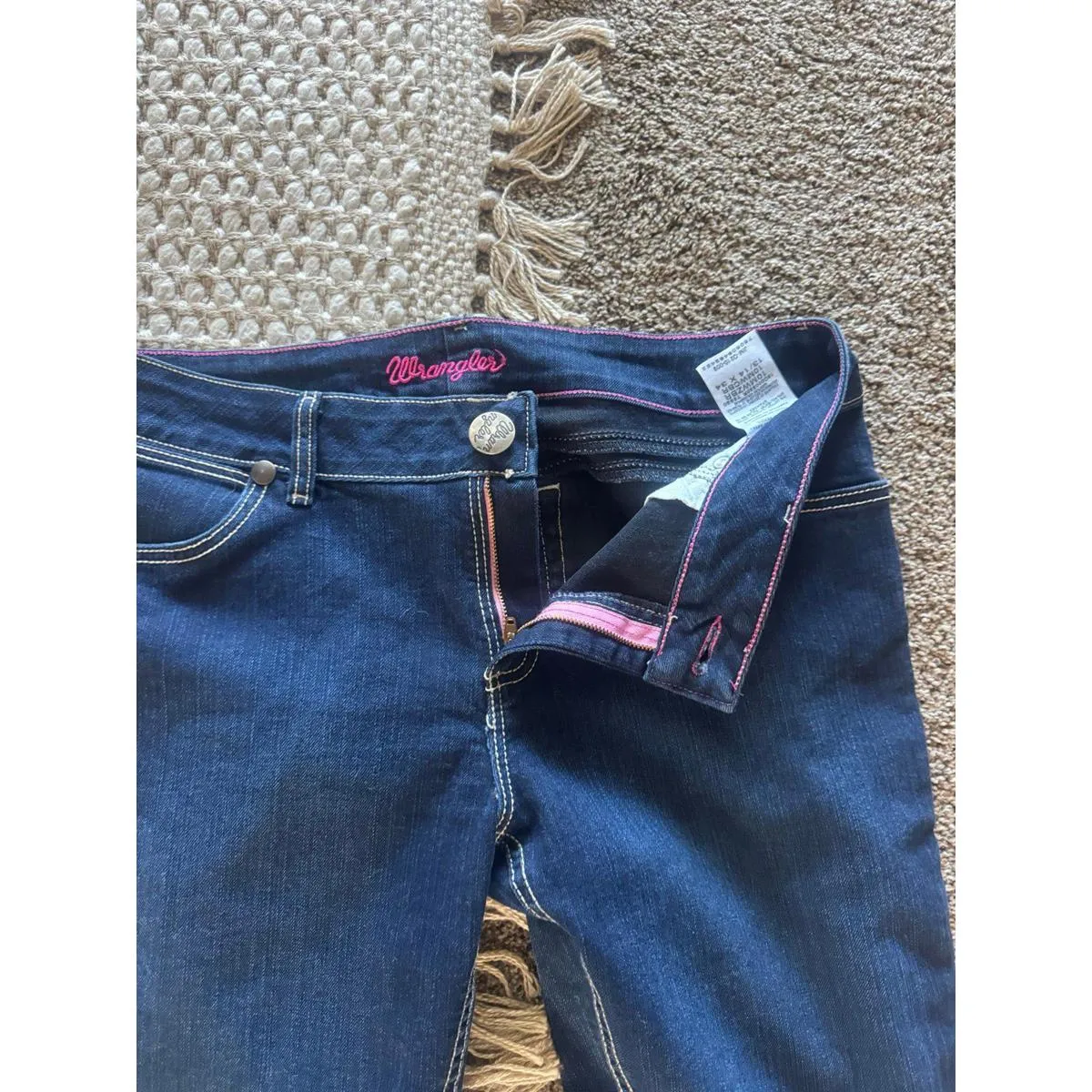Womens Wrangler Jeans Pink Label Cowgirl bootcut jeans 13/14 - Image 9