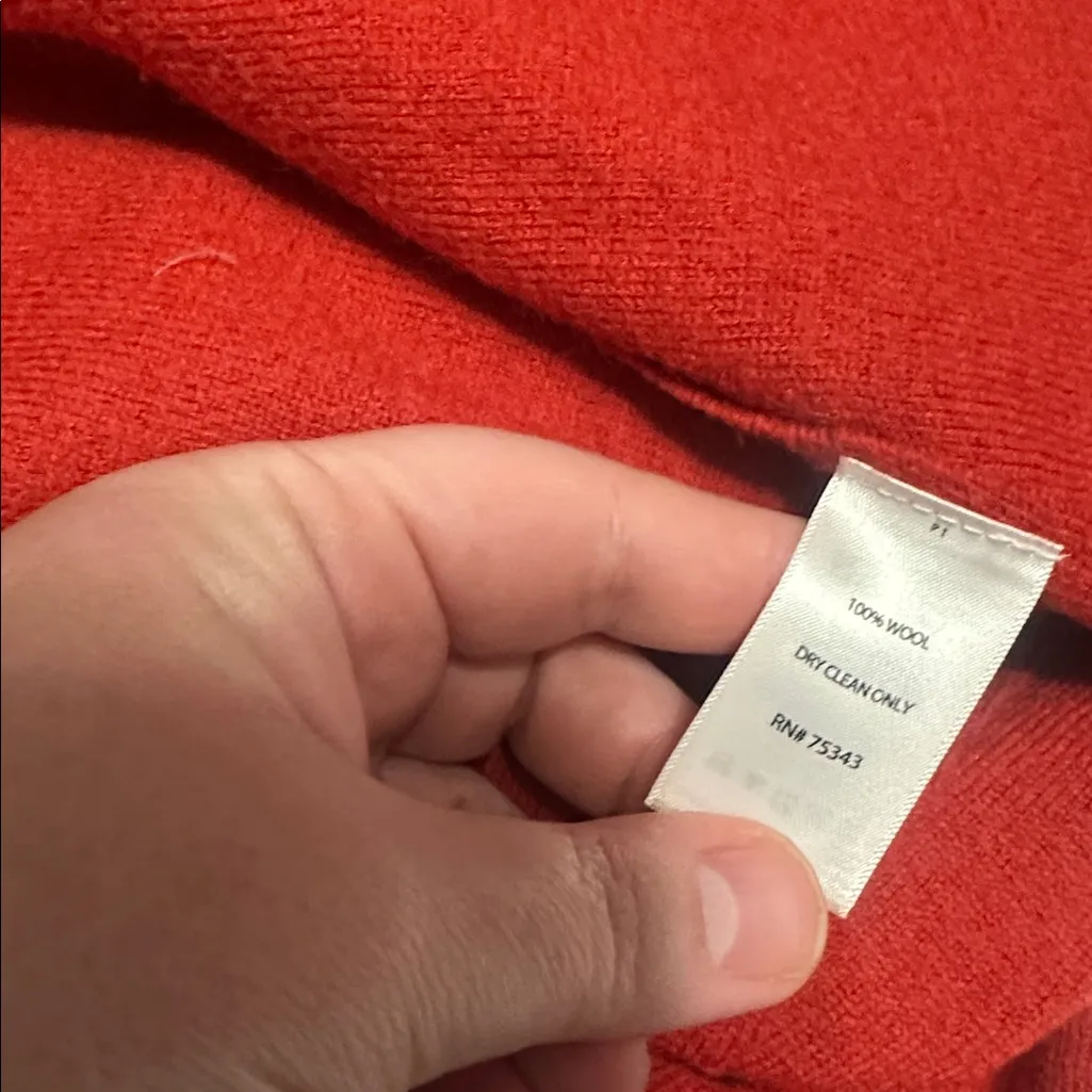 Susan Bristol Red Wool Open Front Cardigan - Image 5