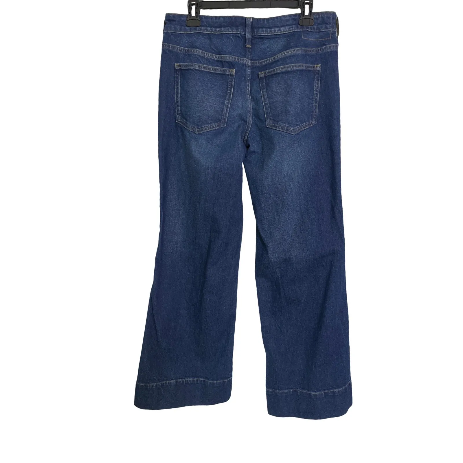 J.CREW ’96 Low Rise Denim Trouser Medium Blue Wide Leg Jeans Fair Trade Size 27 - Image 4