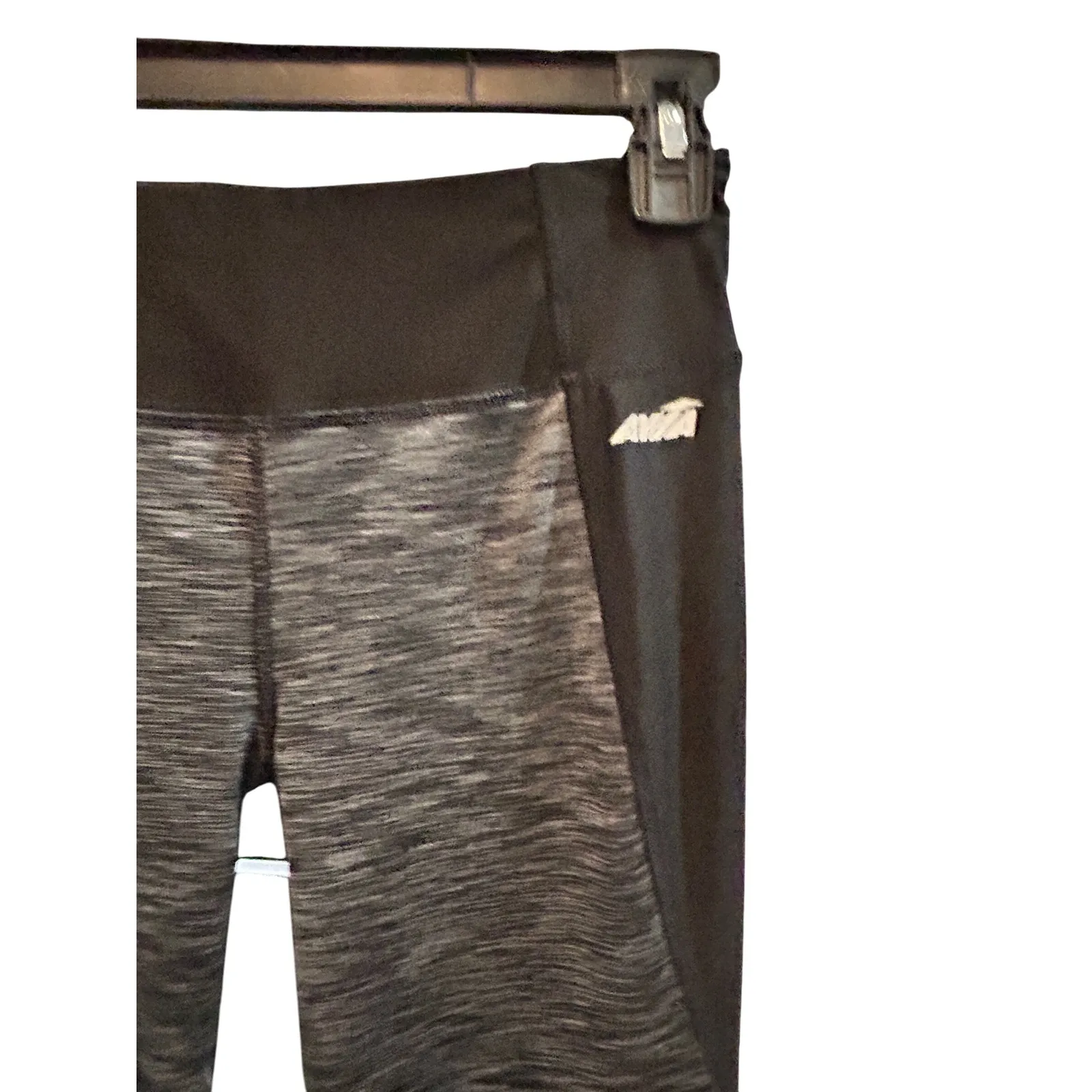 Avia Women's Active Leggings Small High Waist Black Gray Athletic Workout Pants‎ - Image 2