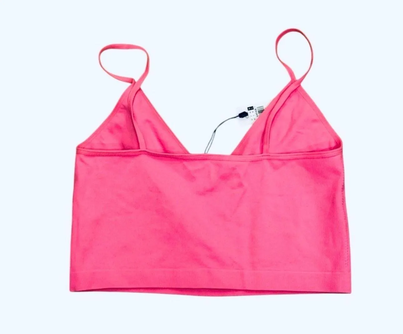 NWT Garage Hot Pink Crop Top Tank Cami Vneck L - Image 3