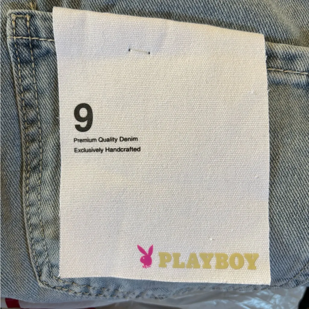 NWT PLAYBOY Wide Leg Tuxedo Waist jeans sz 9 - Image 5