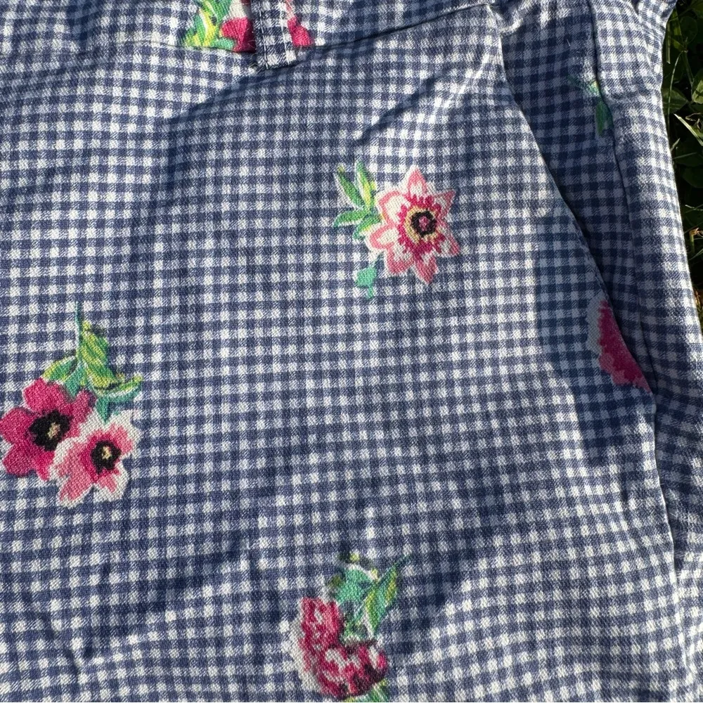 Floral Gingham Trousers - Image 2