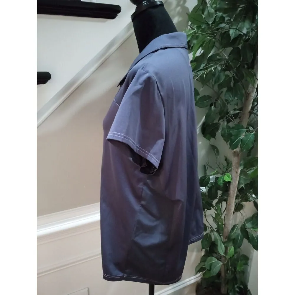 Adidas Womens Navy Collared Tour Championship by Coca Cola Top Blouse Size XL - Image 5