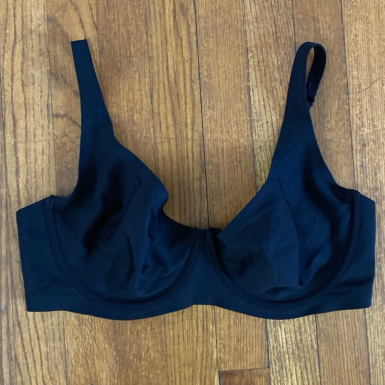 Soma Size 38DD Essentials Unlined Scoop Balconette Bra Underwire Black - Image 2