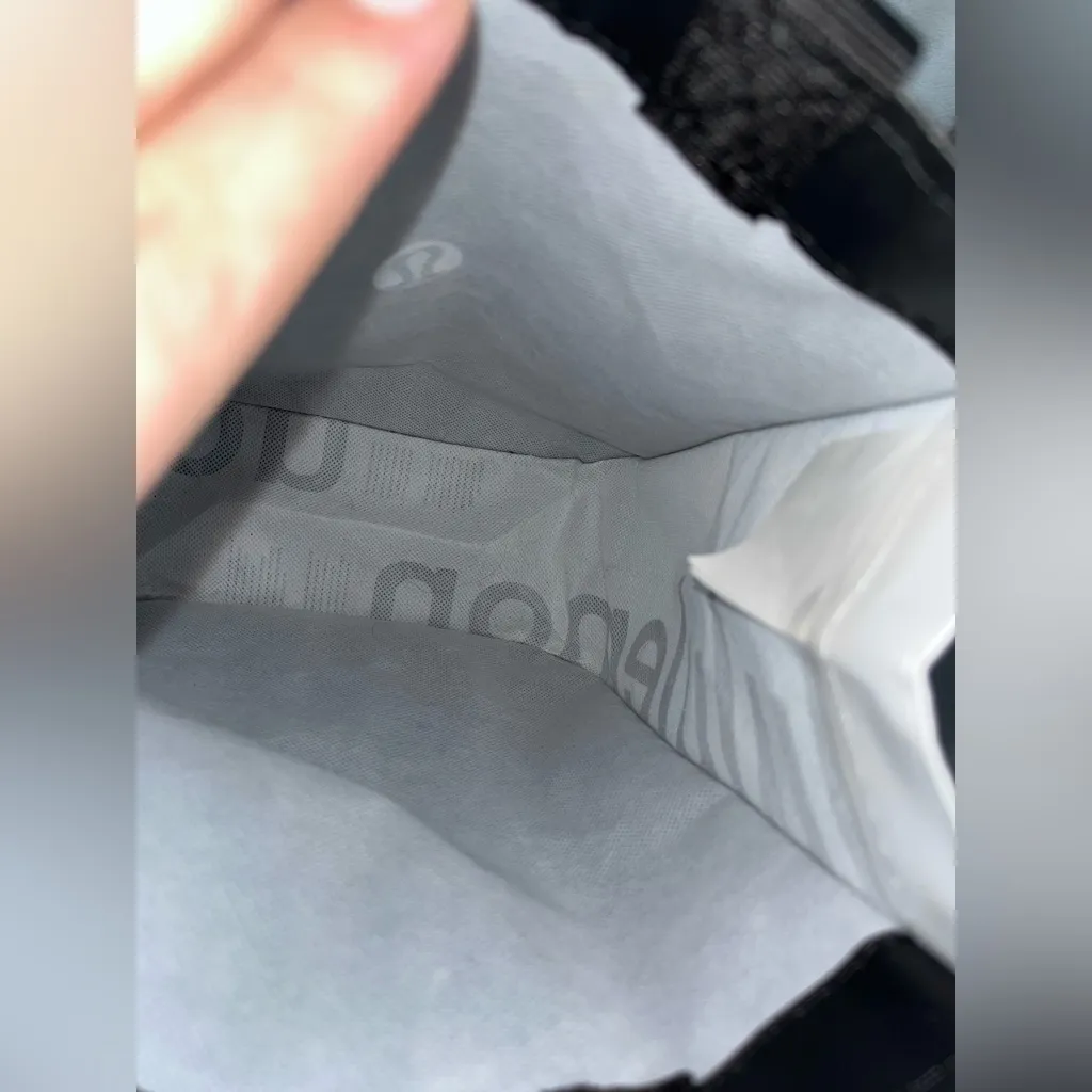 Lululemon Shopping Tote Reusable Bag Black & White Small 11.5" Tall x 9" Wide - Image 9