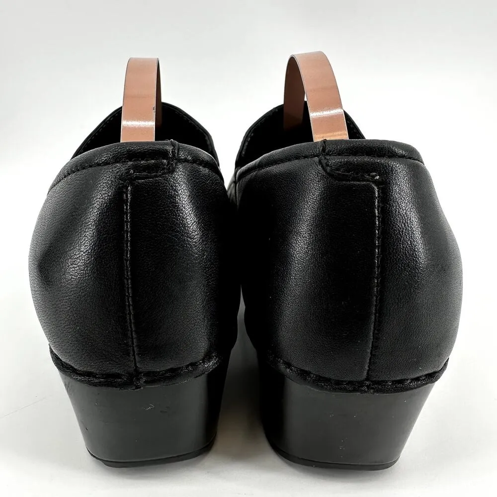 Dansko Jessica Slip On Classic Clog Heeled Round Toe Leather Black EU 36 US 6 - Image 5