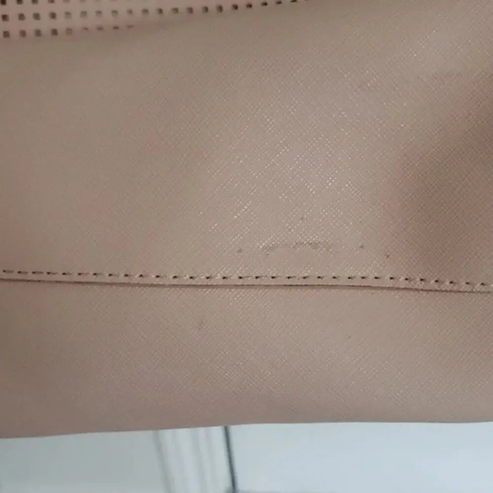 Neiman Marcus Scalloped Top Perforated Reversible Tote - Image 9