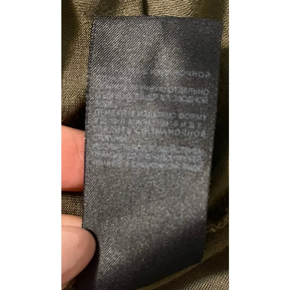 All Saints Asymmetrical Dress in Military Green Slouchy Drapes on One Side sz. 6 - Image 6