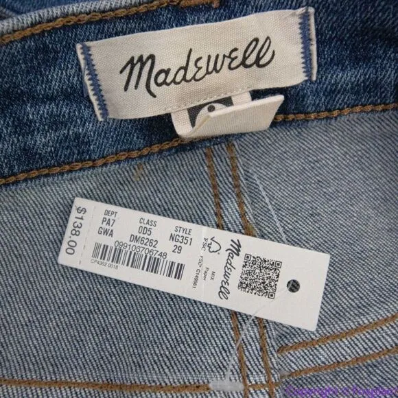 NEW‎ Madewell Cali Demi-Boot Jeans in Glenside Wash, 29 - Image 16