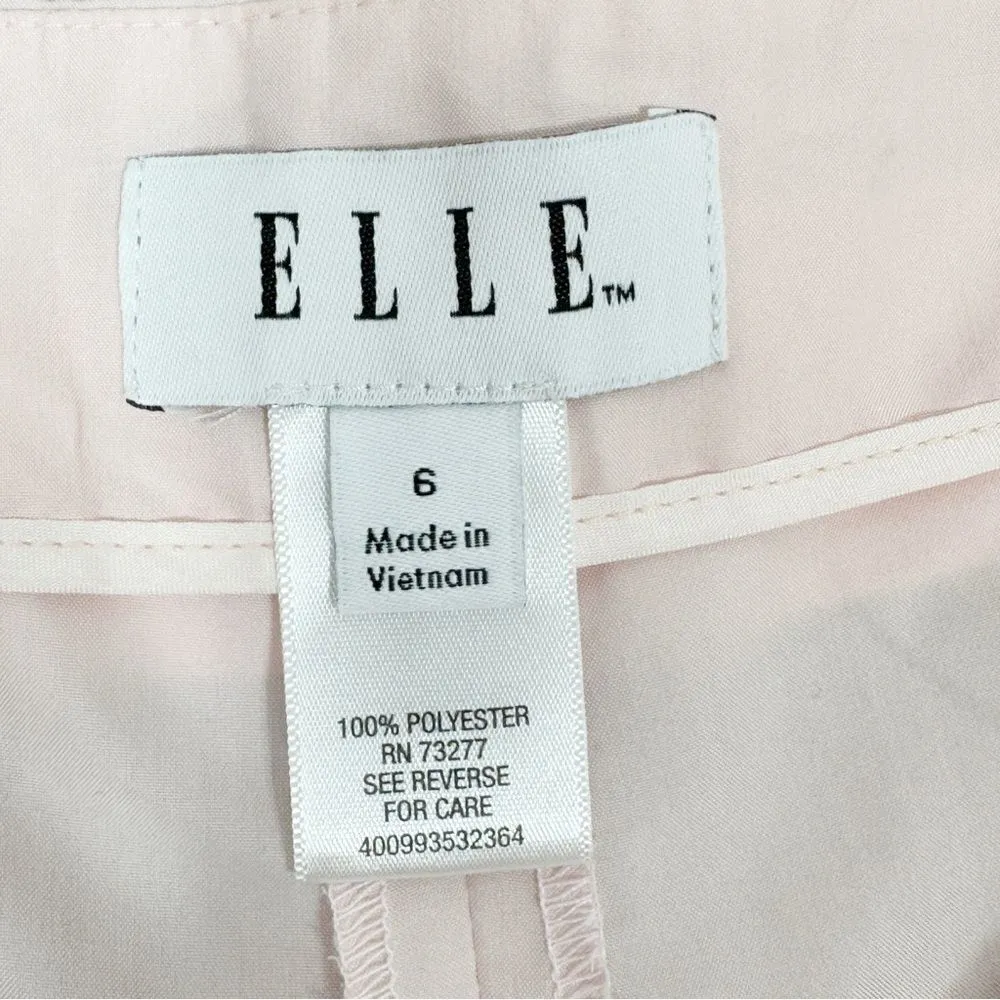 Elle Tie Waist High Rise Shorts Blush Pink 6 Paperbag - Image 9