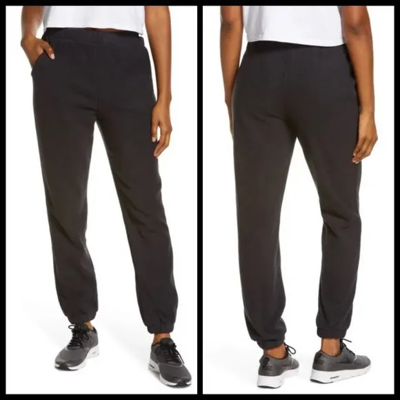 💕ZELLA💕 Cozy Up Polar Fleece Sweatpants ~ High Rise Black Large L NWT - Image 2