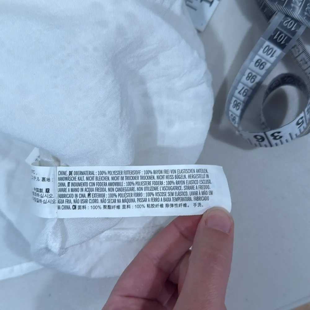 English Factory White Mini Dress Size Medium EUC - Image 8