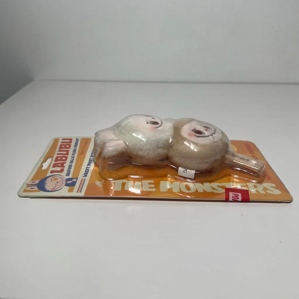 Pop Mart The Monsters Wacky Mart Series Labubu Seafood Balls Plush Pendant White - Image 7