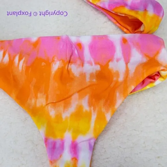 NEW Set! It’s now cool x free people tequila sunrise bikini, size Large Orange - Image 9