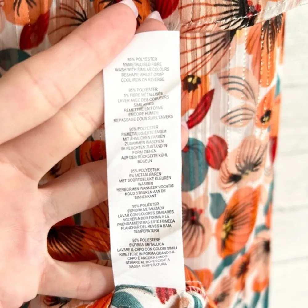 Nasty Gal Floral Ruffle V-neck Bell Sleeve Blouse - Image 11