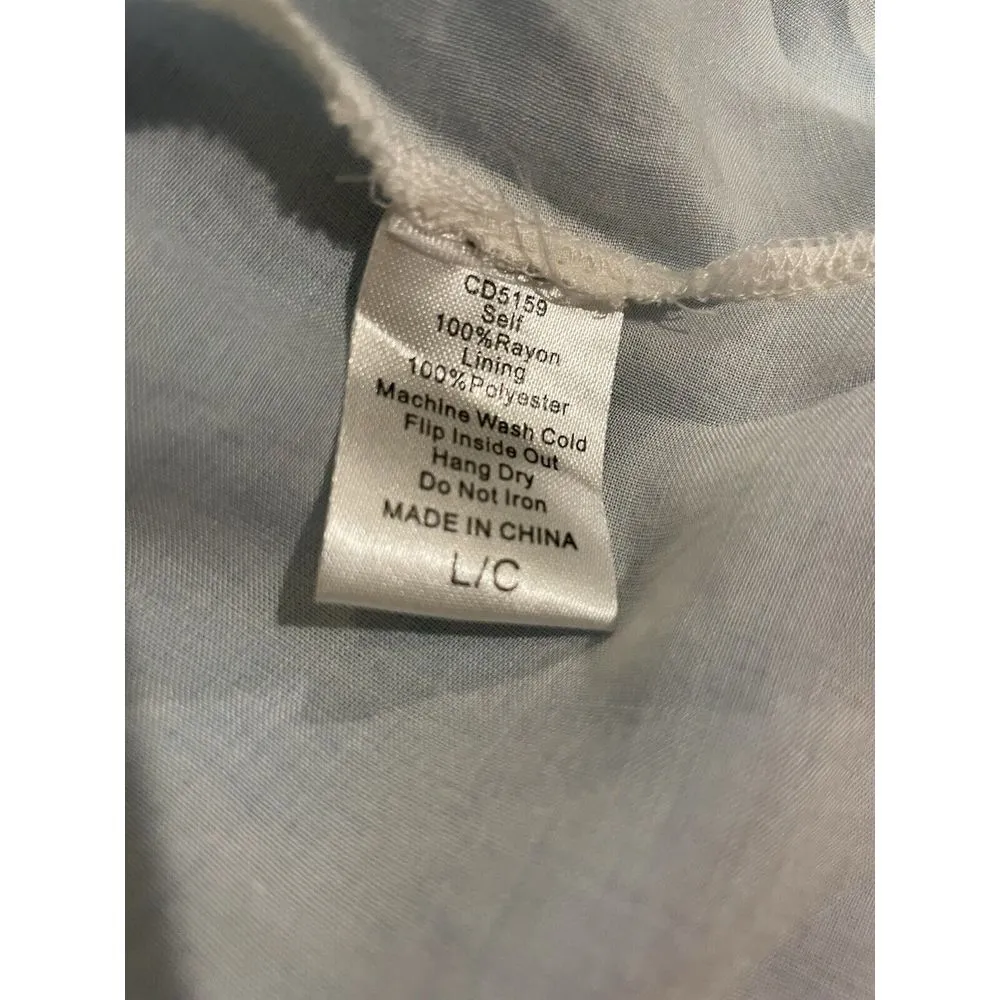 TCEC Tie Dye & Lace Spaghetti Strap Maxi Dress • Sz Large • Elegant with Comfort - Image 8