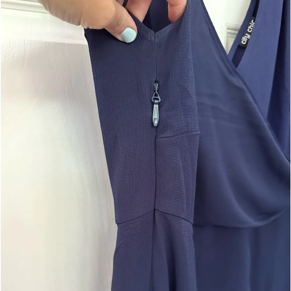 City chic navy drape dress plus 16 - Image 3