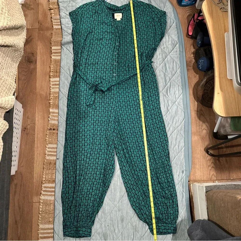 MAEVE BYANTHOLOGY XS
WOMENS JUMPSUIT 100%RAYON
GREEN WITH FLOWERS DESIGN - Image 6