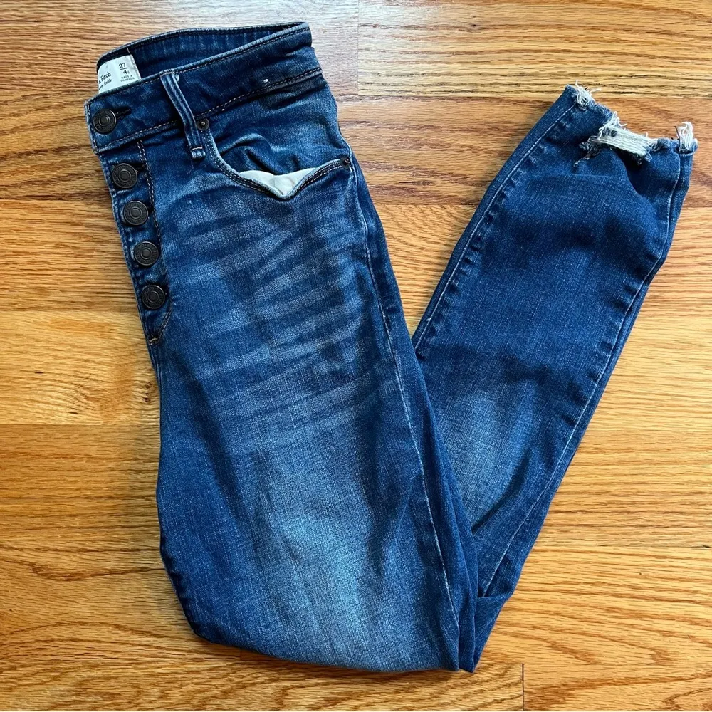Abercrombie & fitch high rise super skinny ankle jeans size 27 / 4s - Image 2